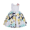 Cosplay Life Floral Dress for Girls and Young mature-themeds Fashion Flower Waistline Kids Party Festival Dress Ages 5-9 Years Old (Yellow 9YRS)