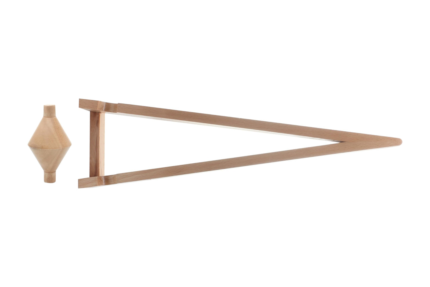 Eisco Center Of Mass Demonstrator - Roller & Ramp - Rolls Up Inclined Plane - Clear Coated Wood Construction, 17'' L - Great As