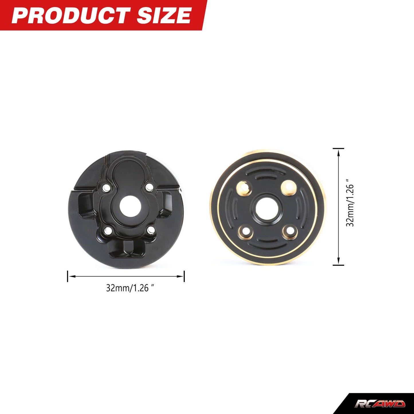 Rcawd Portal Axles Brass Weights 148G For Fms Fcx24 Power Wagon, Smasher,K5 Blazer & Fcx18 Lc80 Land Cruiser 80 Upgrades, 1/24 1