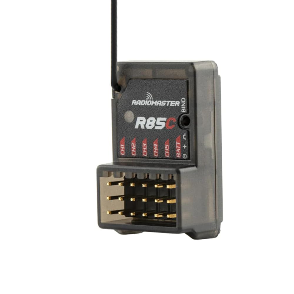 RadioMaster ER85C 5CH 2.4GHz D8/D16/SFHSS Compatible Receiver External Antenna - RadioMaster RC Receiver (HELIDIRECT)