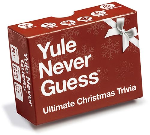 Yule Never Guess Ultimate Christmas Trivia Card Game - 110 Cards - 3 Or More Players - Ages 8+