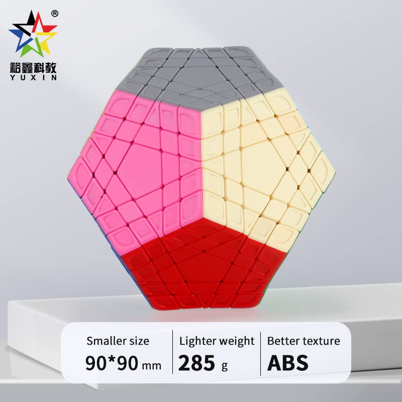 Cuberspeed Yuxin Gigaminx Stickerless 12 Sided Cube Megaminx 5X5 Layer Speed Cube Gigaminx 5X5 Puzzle Cube