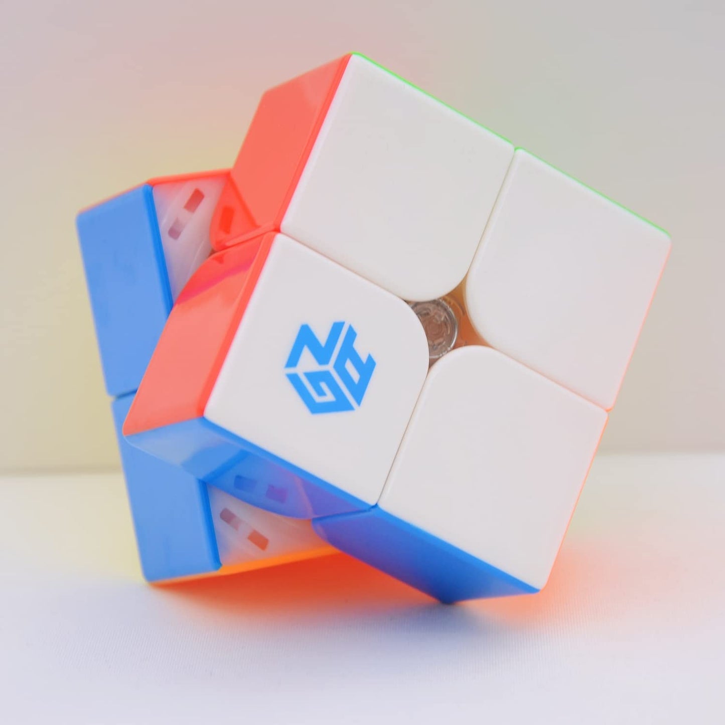 Bukefuno Gan 251 Leap Magnetic Speed Cube Gans 2X2 Gan 251 Leap 63 Stickerless Magnets Magic Cube Mini 2X2X2 Puzzle Frosted Surf