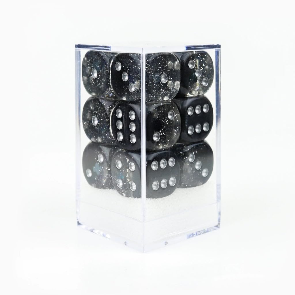 Sirius Dice 16Mm D6 Clubs W/Silver (12)