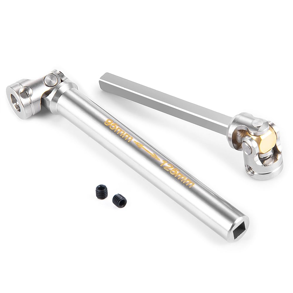 RC-Hub 1Pcs RC Driveshafts Metal Drive Shaft 45-50/47-57/55-67/60-80mm for 1:14 Tamiya Trailer Tractor Truck RC Crawler Car (95m