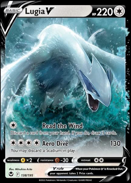 Pokemon Lugia V 138/195 - Ultra Rare Holo Foil Card - Silver Tempest Collectible