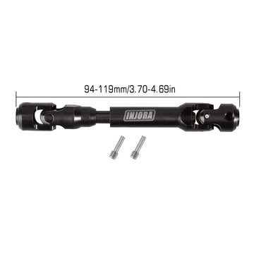 INJORA Steel Heavy-Duty Drive Shaft for 1/10 RC Car Crawler Axial SCX10 90046 AXI03007 TRX4 Redcat Gen8(94-119mm)