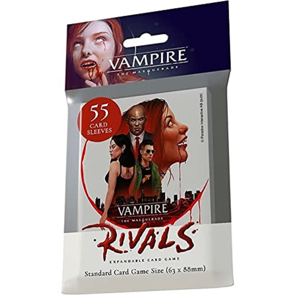 Renegade Game Studios Vampire: The Masquerade Rivals Library Deck Sleeves, 55 Card Sleeves, Standard Card Game Sized