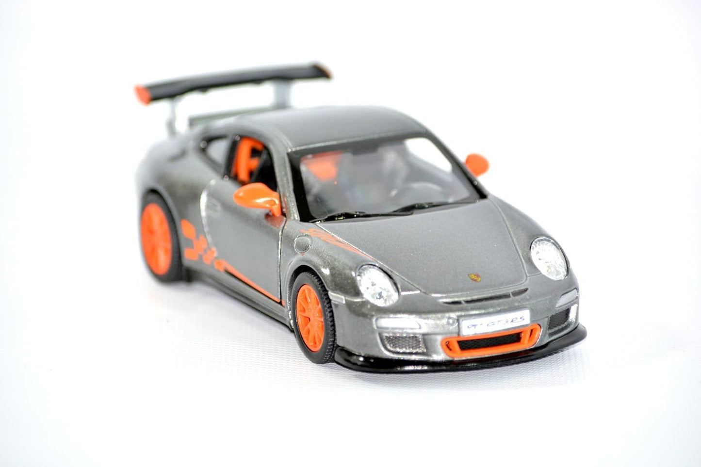 KiNSMART Porsche 911 GT3 RS SetOf4 1:36 Scale 5'' Die Cast Model Toy Super Sports Car White/Orange/Silver/Black