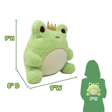 Cuddle Barn PlushGoals - Wawa The Prince Super Soft Cute Kawaii Froggie Collectible Stuffed Animal Plush Toy, 9 inches