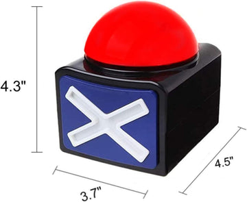 Ribosy Game Answer Buzzer, Game Buzzer With Lights And Sound Trivia Quiz Got Talent Buzzer, Buzzer Buttons For Game Show (Red-Black (2 Pack))