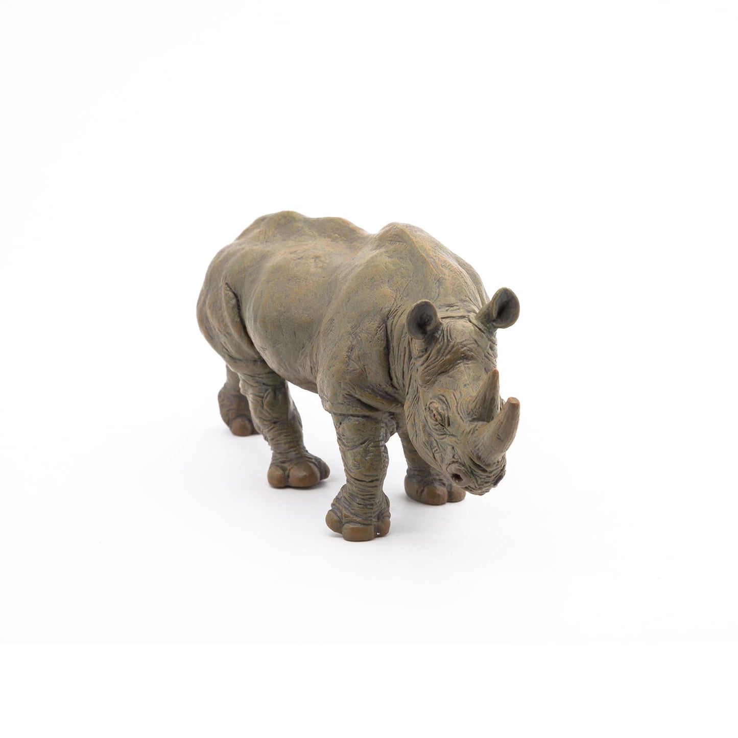 Papo Black Rhinoceros Toy Figure - Gray, 5cm Plastic Model 50066