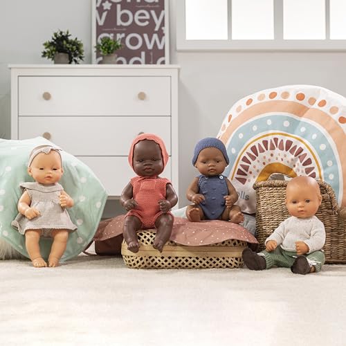 Miniland Educational - 12.63'' Anatomically Correct Newborn Baby Doll, Hispanic Boy