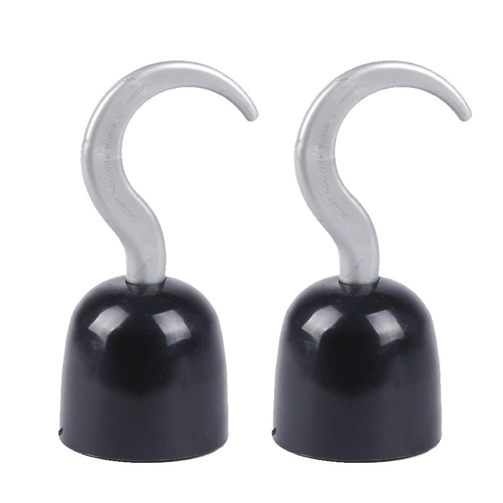 Amosfun 2pcs Pirate Hook Hand Halloween Pirate Cosplay Costume Accessory Hook Prop Plastic 8.26 x 3.93 Inch