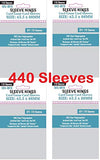 Sleeve Kings Card Game Sleeves 63.5x88mm, Plastic, White, Model SKS-8810X4, 440 Pack