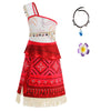 IDOTTA Princess Adventure Dress Ocean Costume For Girls Outfit Fancy Dress Up With Necklace and Hairpin