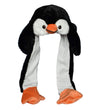 JOYHY Kids Adults Plush Hat Ear Moving Ear Flap Hat With Paw Penguin