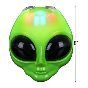 Rhode Island Novelty 8 Inch Light-Up Flip Green Alien Mask, One Per Order