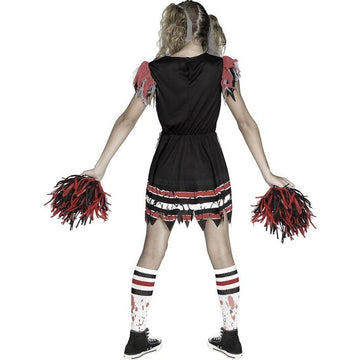 Fun World Funworld Kids' Zombie Fearleader Costume, Large 12-14, Red