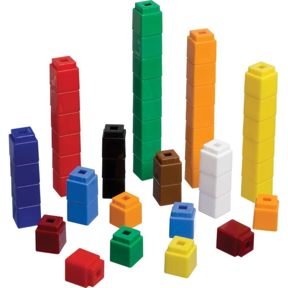 Didax Unifix Cubes Set of 100, Green Plastic Educational Resources, Model 2-242