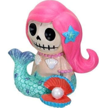 Summit Collection Furrybones Ariel Signature Skeleton In Mermaid Costume Beside Clam With Pearl