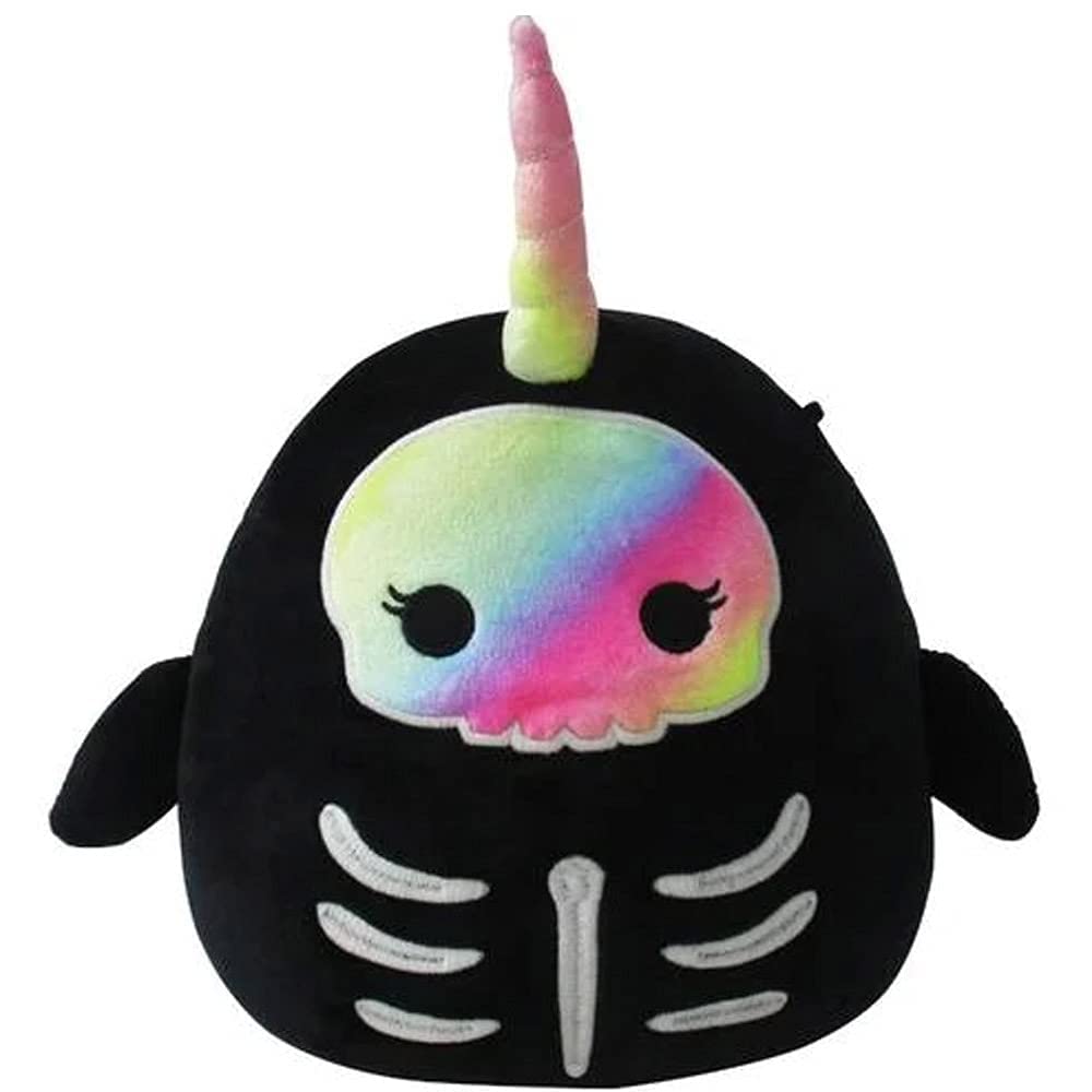 Squishmallow Official Kellytoy Halloween Squishy Soft Plush Toy Animals (Bufinda Narwhal Skelelton, 12 Inch)