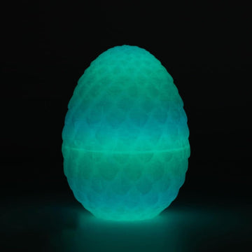 3D Printed Dragon Eggs with Dragon Inside - Fun Fidget Figurine Toys Easter Basket Stuffers Surprise Mystery Crystal Printing Dragon Egg mature-themed Home Office Desk Decor Toy Gifts (Luminous)
