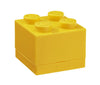 Room Copenhagen, Lego Mini Box - 1.8 X 1.8 X 1.7 In - Brick 4, Bright Yellow