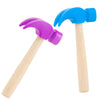 2 Pack Wooden Hammer Toys Simulation Hammers Maintenance Tools Educational Toys For Kids Birthday Party Games Supplies (Blue + P