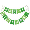Green Happy Birthday Banner Greenery Theme Birthday Party Bunting Supplies Signs For Birthday Garland Nursery Hanging Decoration