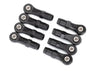 Traxxas 8149 Extended Rod Ends with Hollow Balls, Black