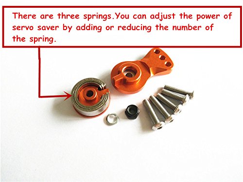 Aluminum Servo Saver 18mm for Stock Plastic 25T Output Gear Ajustable Hi-Torque Servo Arm Black
