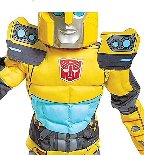 Bumblebee Costume, Muscle Transformer Costumes For Boys, Padded Character Jumpsuit, Kids Size Large (10-12)