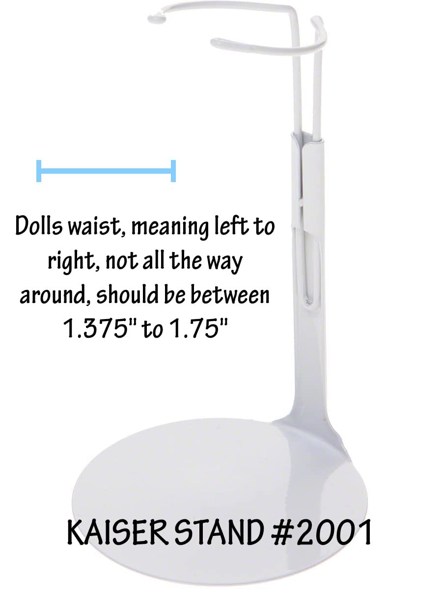 Kaiser Doll Stand 2001 - White Doll Stand For 6 1/2'' To 10'' Dolls And Action Figures (Best For 8'' Dolls)