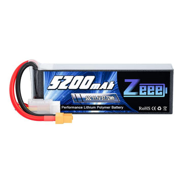 Zeee 3S Lipo Battery 5200mAh 50C 11.1V RC Batteries with XT60 Connector Soft Case for RC Airplane Helicopter Plane Quadcopter RC
