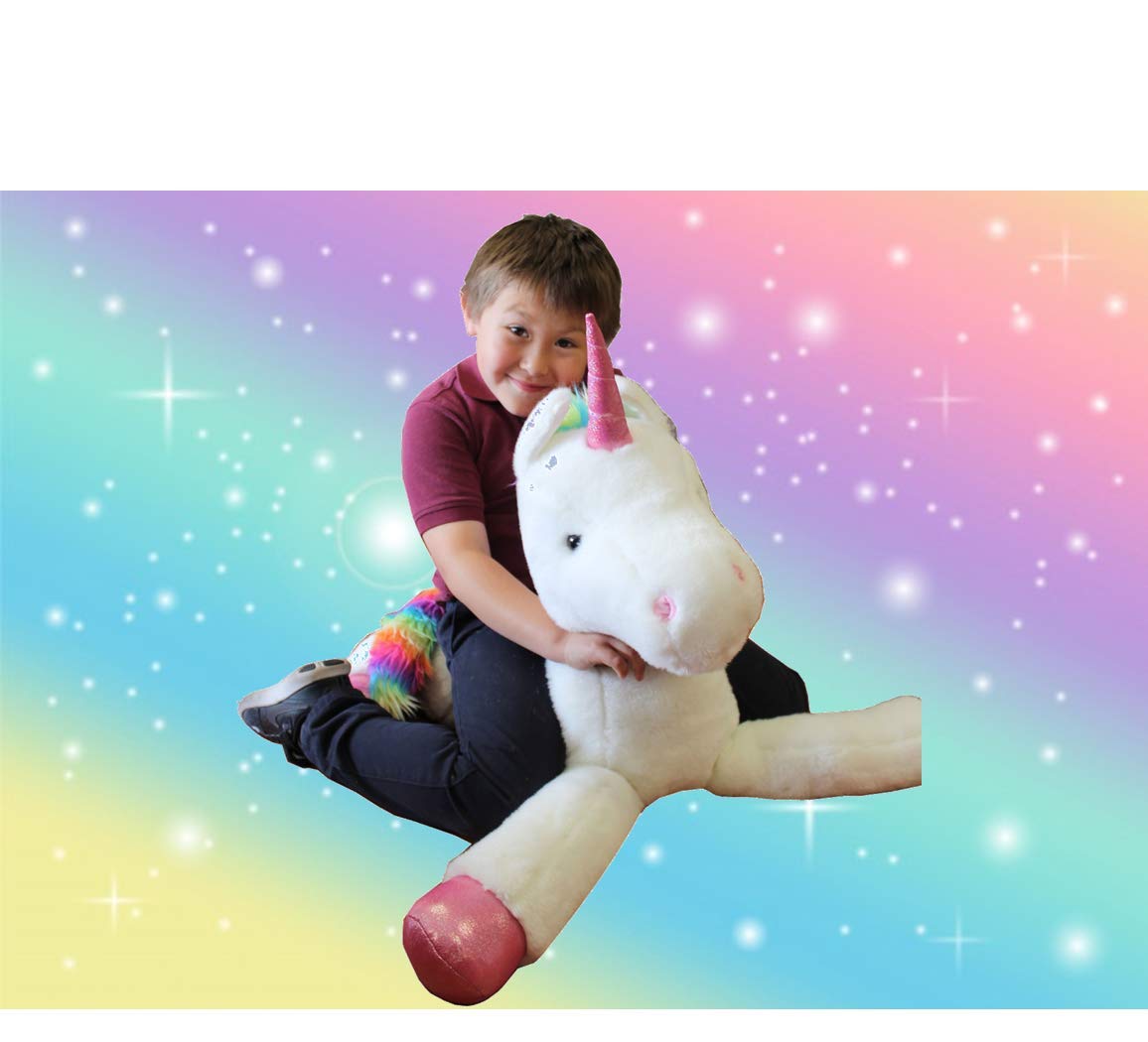 Plushland Unicorn Stuffed Animal Plush Toy - Magical Unicorn Gift For Girls Kids (50 Inches)