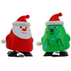 2 Pack Christmas Tree & Santa Wind Up Walking Novelty Gift Stocking Stuffer
