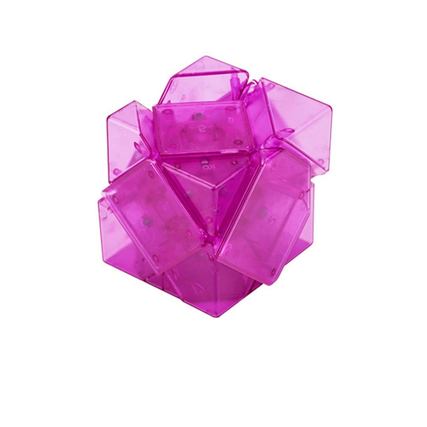 Diansheng Mirror Skew Speed Cube Puzzle Toys Ghost skew Mirror Magic Cube (Magnetic Transparent Purple)