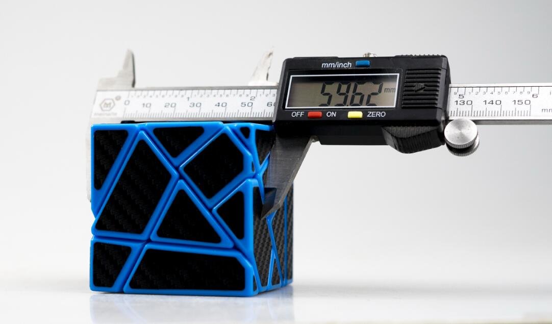 CuberSpeed Ghost 3x3 Speed Cube - Blue, ABS Material, Model 0937A, Black Carbon Fiber Stickers