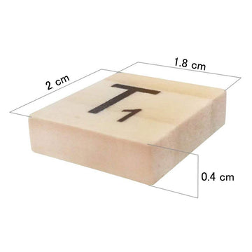 TMEEIHNSS Wooden Alphabet Tiles - 100Pcs Scrabble Replacement Letters Set for Board Games, Wall Art, Wedding Frame - SDG231