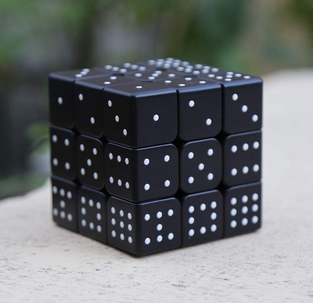 3X3X3 Speed Cube 3D Relief Effect Sudoku Braille Magic Cube Puzzle,Iq Reasoning Games Puzzles Special For The Blind Person,Weak
