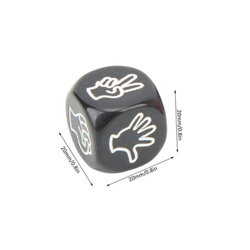 VBESTLIFE 12Pcs Finger Guessing Game Dice, 6 Sided 6 Colors 20mm Rock Paper Scissors Game Dice for Adults Kids Family Party