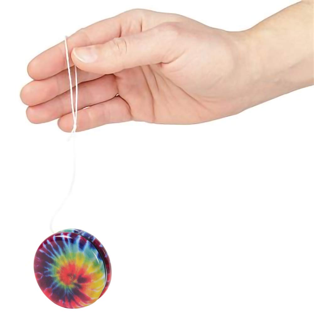 Artcreativity Rainbow Yoyos For Kids, Pack Of 12, Metal Yo-Yo Toys With Colorful Designs, Birthday Party Favors, Goodie Bag Fillers, Holiday Stocking Stuffers, Classroom Prizes