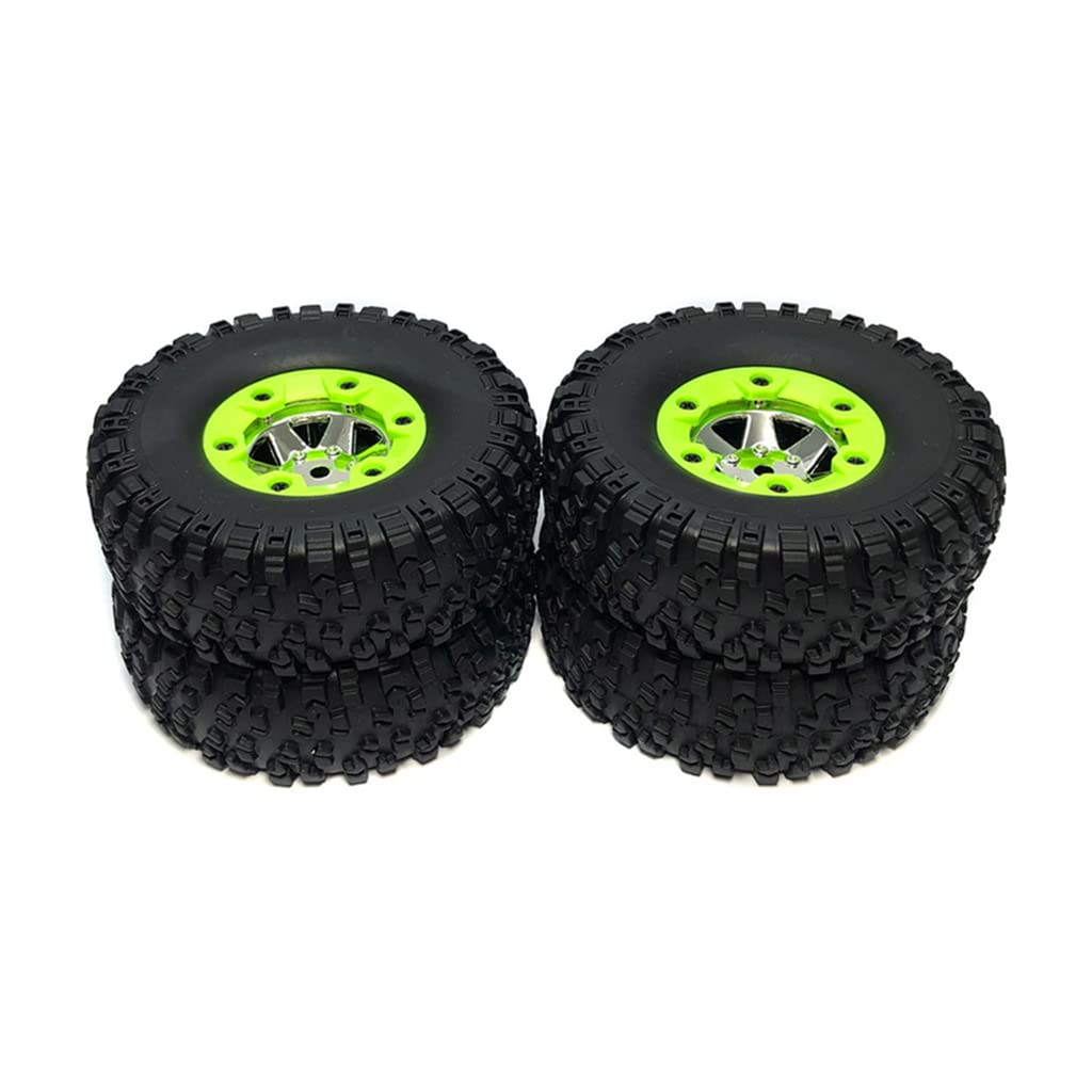 KingVal Replacement 2PCS Left + 2PCS Right Wheel Tyre Tire RC Parts Compatible with WLtoys 12428 12427 124006 1/12 RC Car