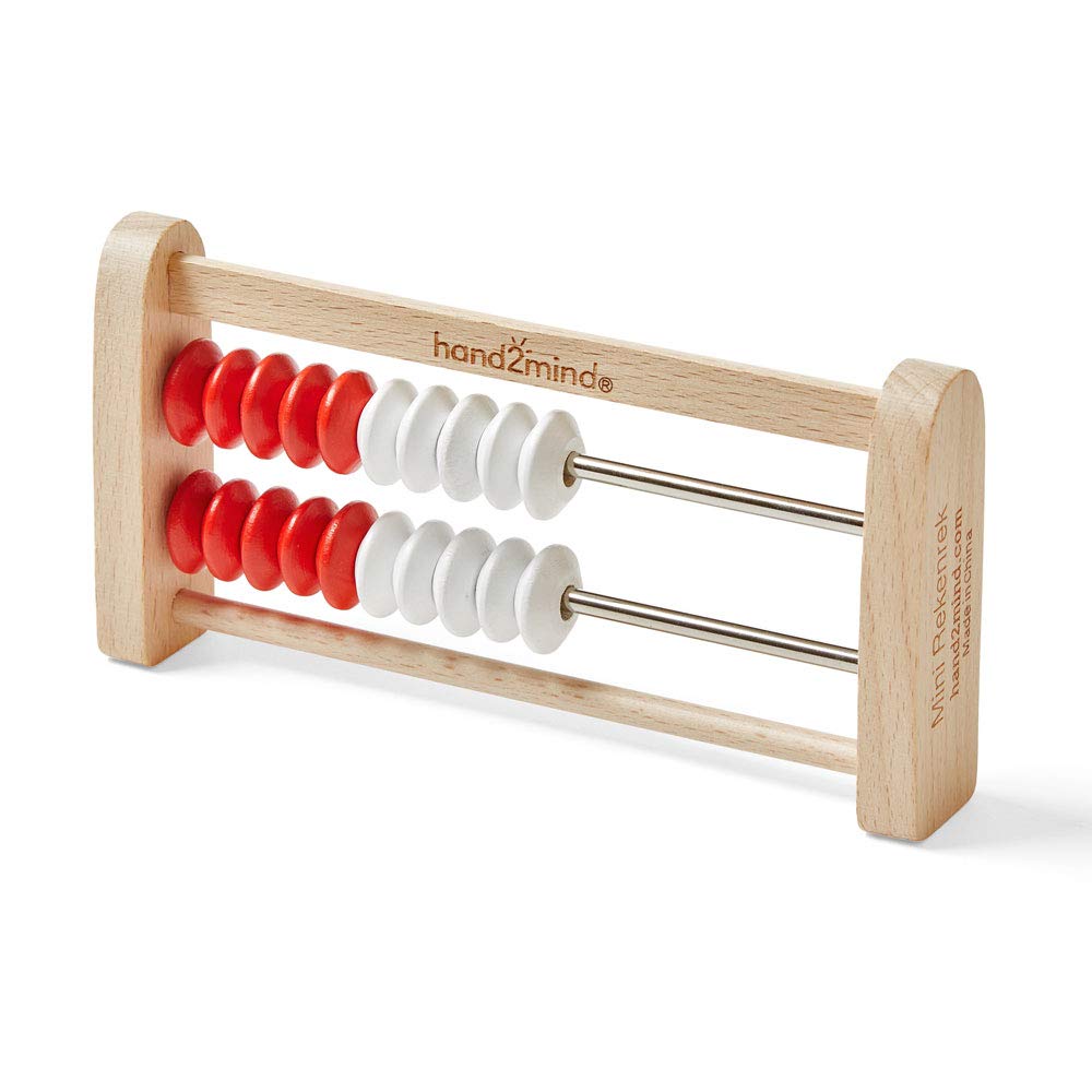 Hand2Mind Mini 20-Bead Wooden Rekenrek Class Set, Number Rack For Kids, Abacus For Kids Math, Counting Beads, Math Counters, Educational Toys For Elementary Kids, Math Manipulatives (Set Of 25)