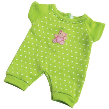 Constructive Playthings Washable Pajama Outfits With Hook And Loop Closures For 10 Inch Baby Dolls, Set Of 4