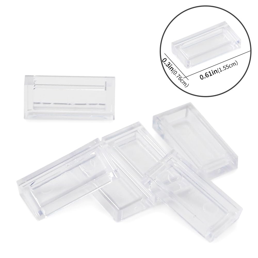 Feleph Transparent Clear 1×2 Tile ×700 Parts And Pieces Flat Bricks, Bulk Building Blocks For Smooth Surface Wall Floor, Toy Accessories Compatible With Major Brands