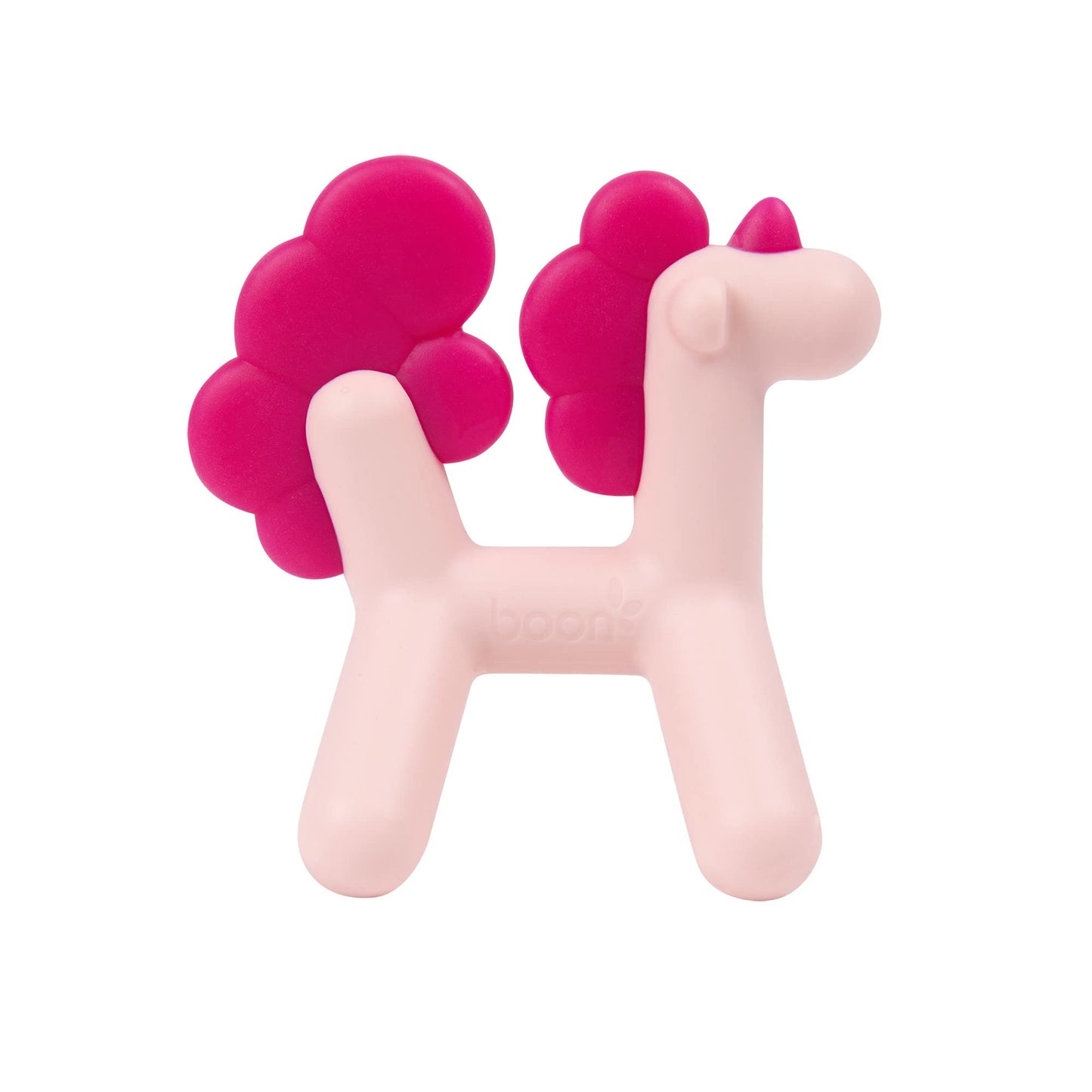 Boon Prance Unicorn Silicone Baby Teether - Dishwasher Safe Baby Teething Toys - Teething Relief For Babies - Baby Items Made Without Bpa Or Pvc - Pink