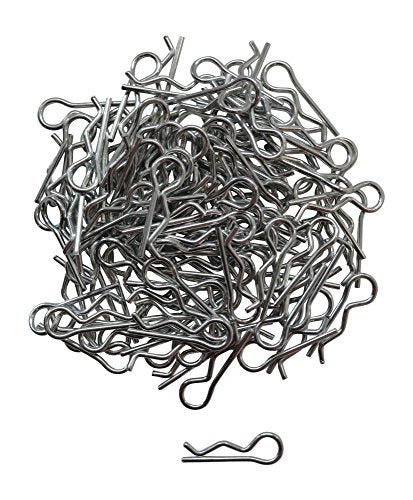 Apex RC Products 1/10 Medium RC Car/Truck/Buggy Galvanized Steel Body Clips - 100 PACK 4026
