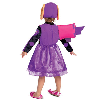 Paw Patrol Skye Costume Hat And Jumpsuit For Girls, Deluxe Paw Patrol Movie Character Outfit With Badge, Toddler Size Large (4-6) Multicolored